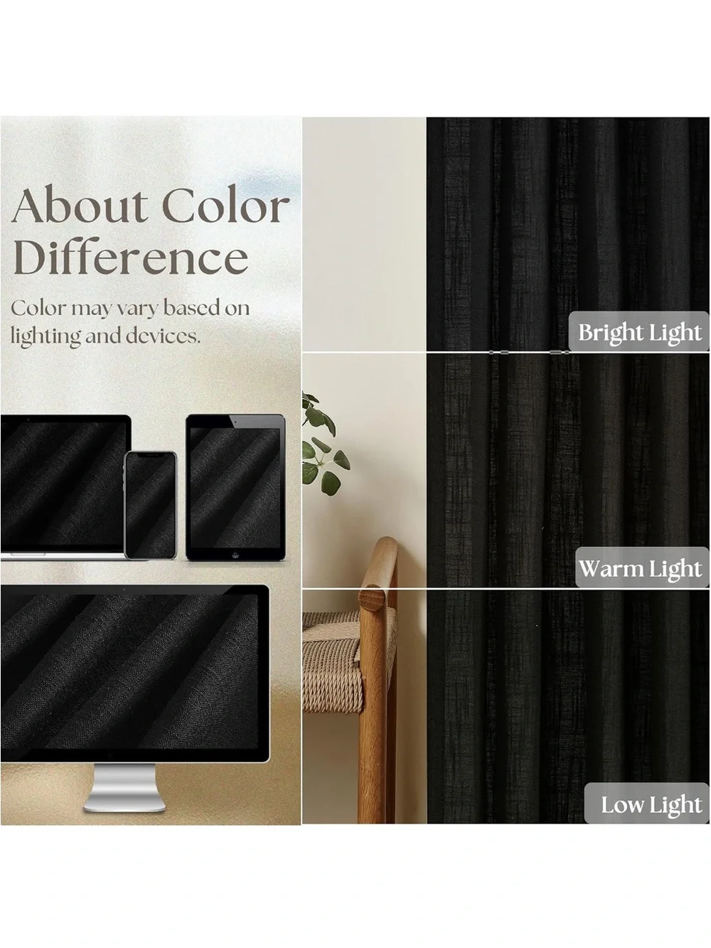 Seeluck Black Pleated Room-Darkening Curtain Panels - Home Accents 86 in long